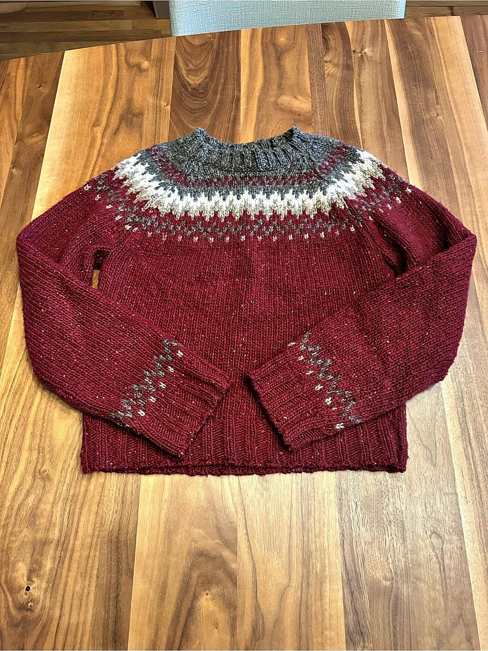 Women's Abercrombie & Fitch Fair Isle Wool Crewneck Y2K Sweater Size Small